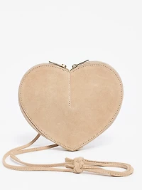 Heart Shaped Suede Thin Strap Bag