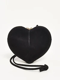 Heart Shaped Suede Thin Strap Bag