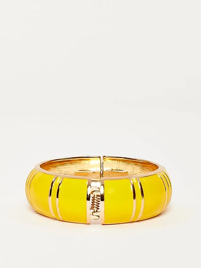 Grand bracelet fantaisie en or
