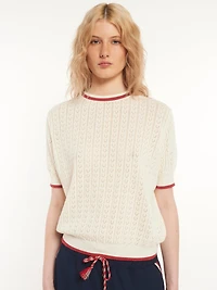 Contrast Trim Knit Top