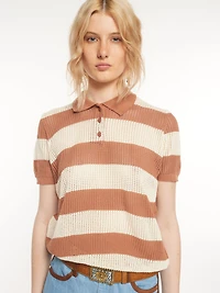 Polo en tricot ray