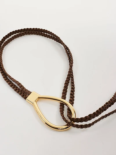 Thin Braided Loop Belt
