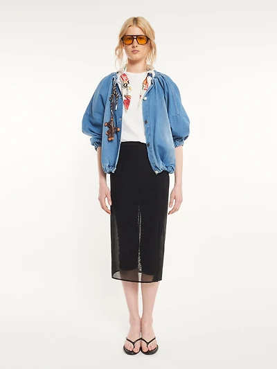 Jupe taille haute avec fentes