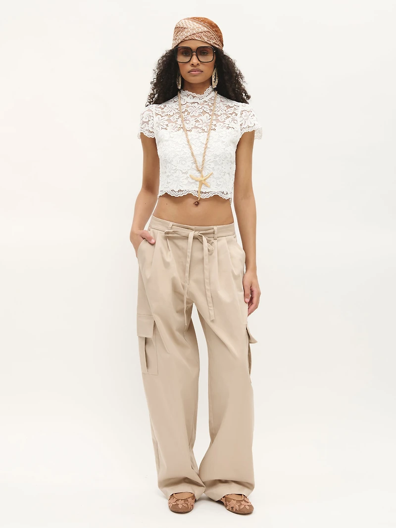 Drawstring Cargo Pants