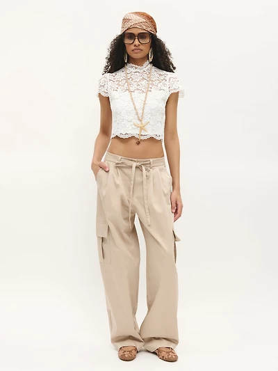 Drawstring Cargo Pants