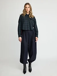 Chemise à carreaux courte