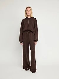 Embellished Wide-Leg Pants