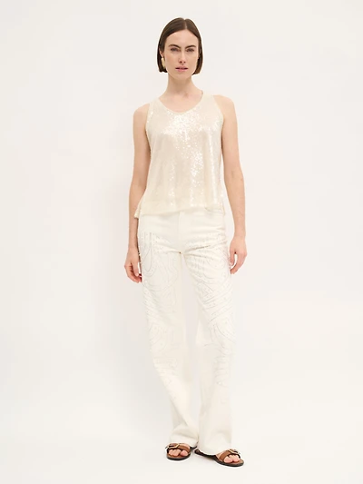 Embellished Straight-Leg Jeans
