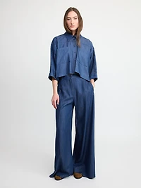 Denim Cropped Shirt