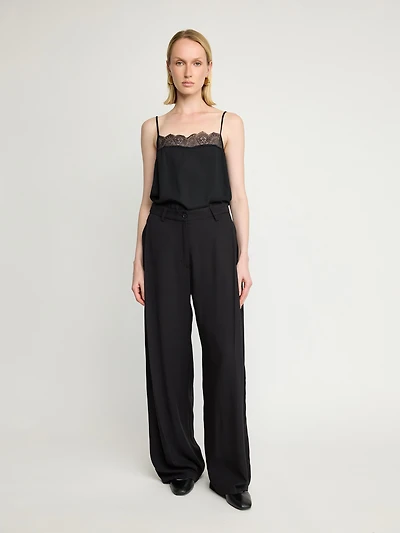 Wide-Leg Pants with Tailored Finish