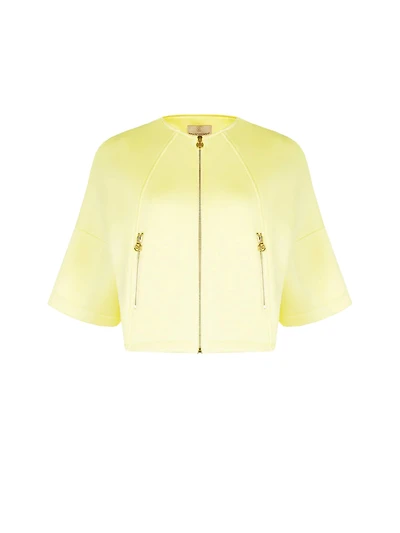 Short Sleeve Zip-Front Jacket