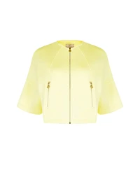 Short Sleeve Zip-Front Jacket
