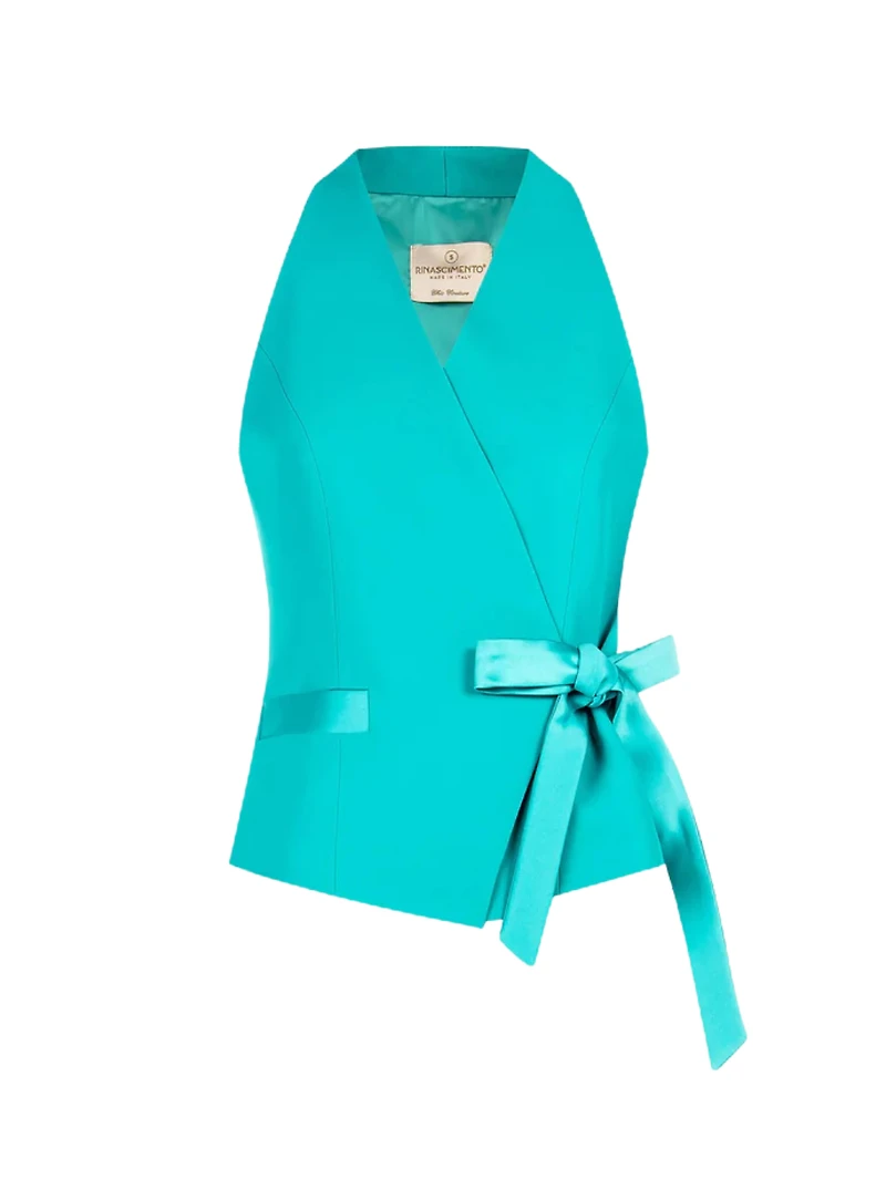 Wrap Waistcoat Bow Detail