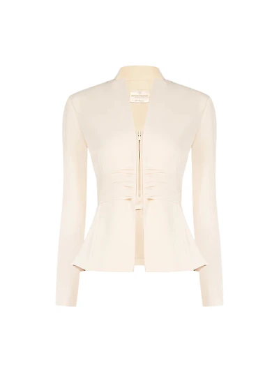 Zip-Front Peplum Jacket