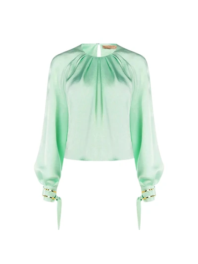 Blouse with Tie Cuffs