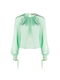 Blouse with Tie Cuffs