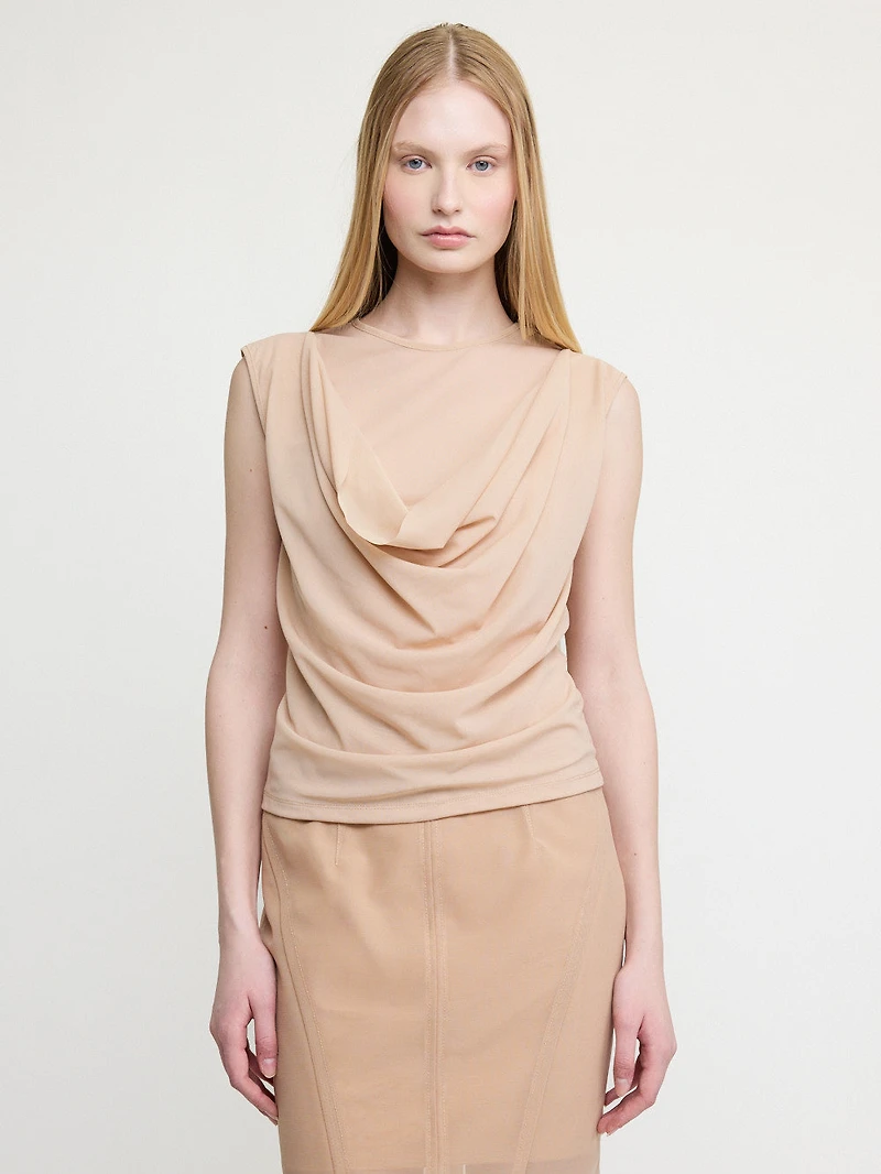 Cowl Neck Sleeveless