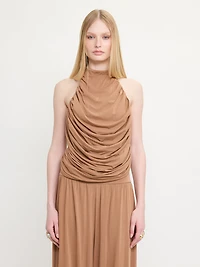 Draped Halterneck Top