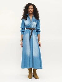 Robe en jean avec ceinture