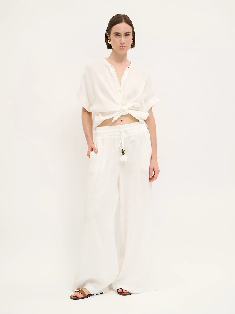 Linen Tie Shirt