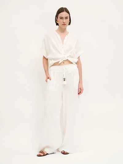 Linen Tie Shirt