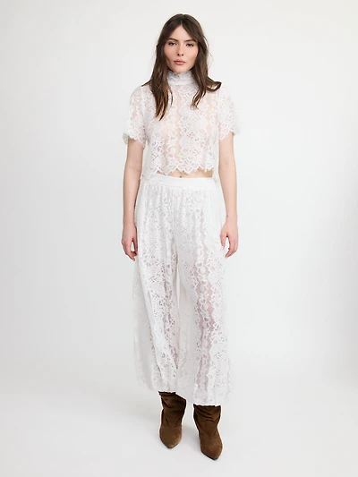 Bohemian Lace Wide Pants
