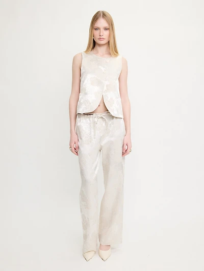 Sleeveless Jacquard Vest