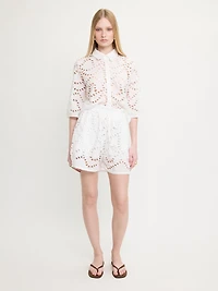 Embroidered Chain Shorts