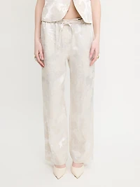 Jacquard Trousers Waist Tie