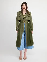 Tulle Trench Coat