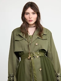 Tulle Trench Coat