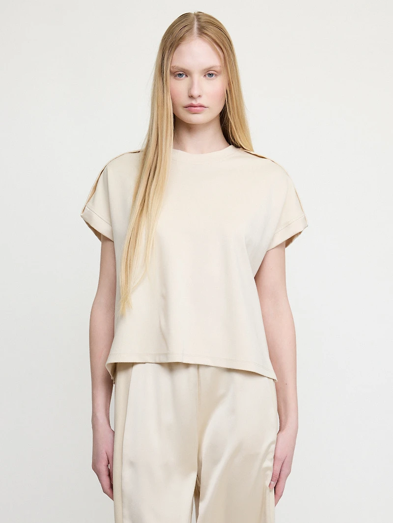Boxy Top with Piped Detail