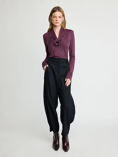 Pantalon tailleur ballon