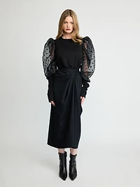 Jupe midi portefeuille