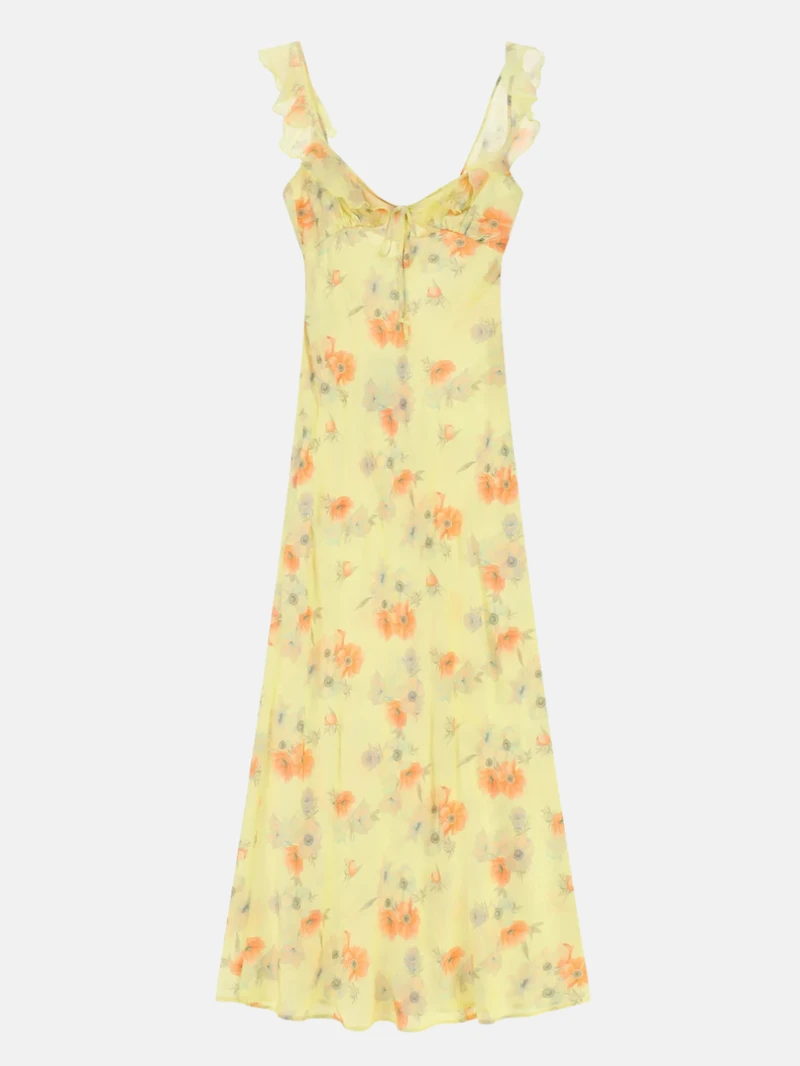 Maxi Dress with Ruffle Straps