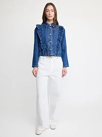 Denim Ruffle Jacket