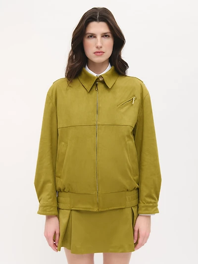 Blouson aviateur effet daim