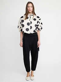 Bomber polka dot zip