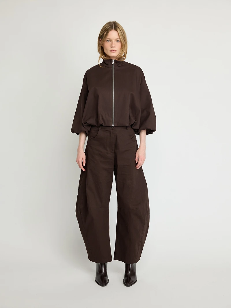 Veste bomber courte structurée