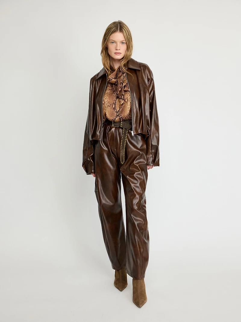 Leather Bomber Jacket