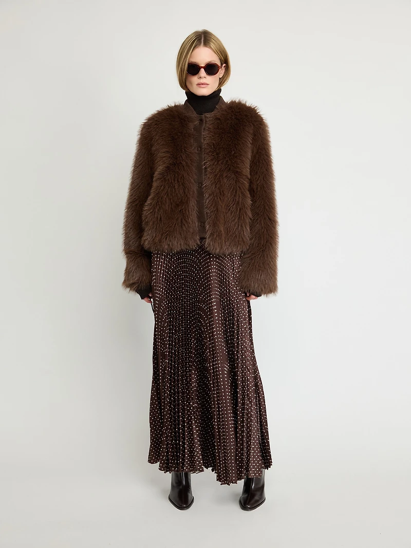 Faux Fur Bomber Jacket