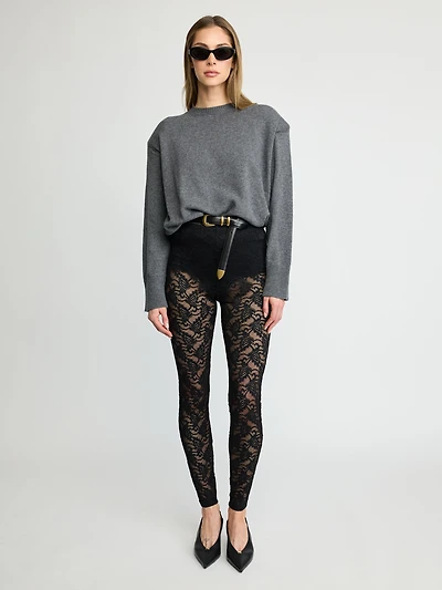 Leggings en dentelle transparente
