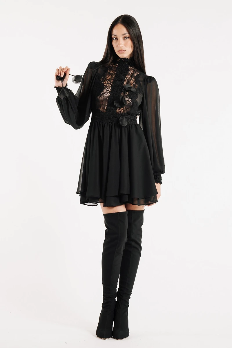 Mini Dress With Lace