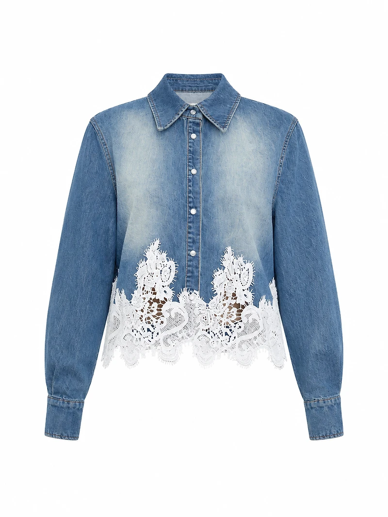 Lace Trim Blouse