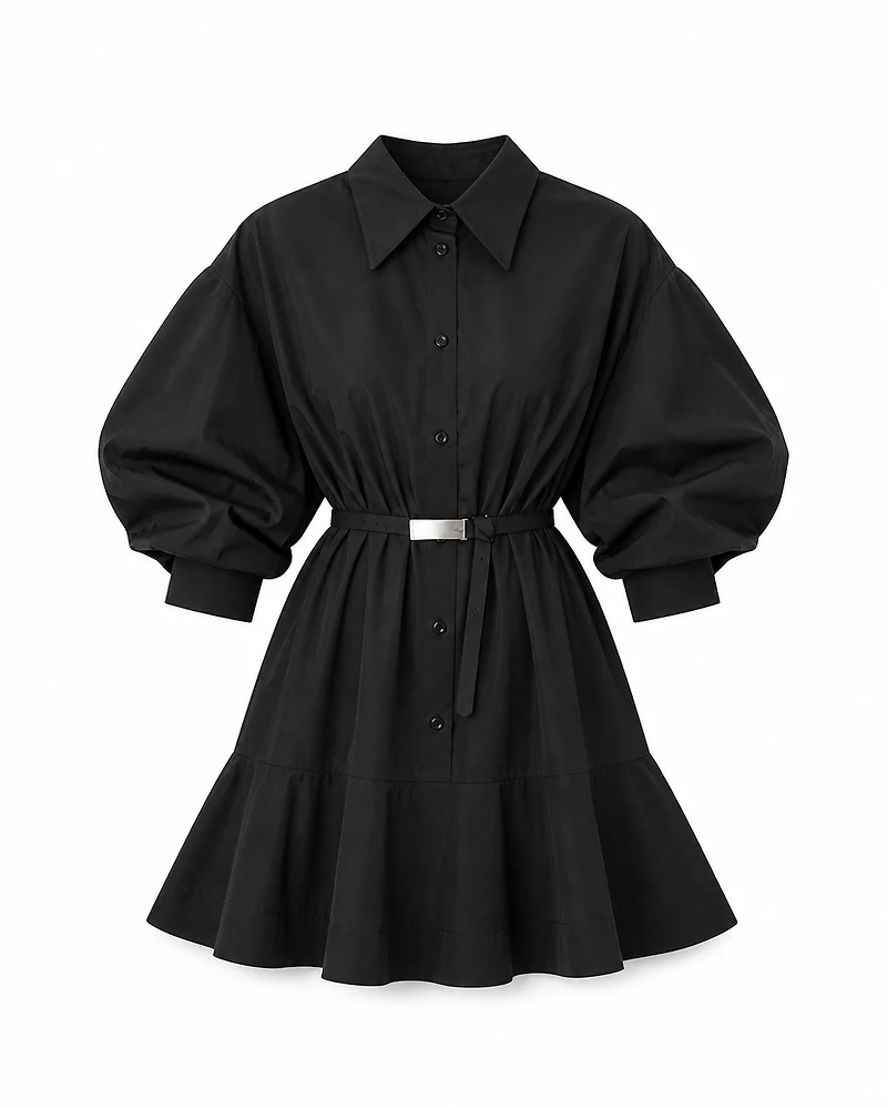 Mini Dress Belt Black