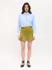 Suede Effect Short Skirt