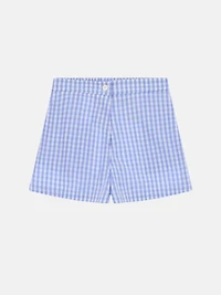 Short Gingham bleu