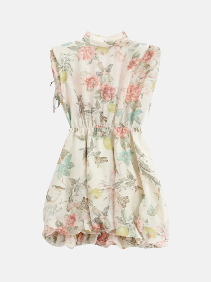 Robe Courte Imprimé Botanique