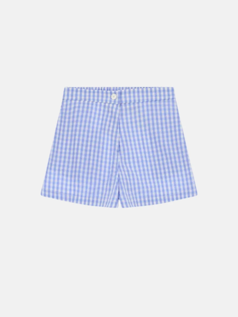Blue Gingham Short