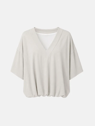Gathered V-Neck Top